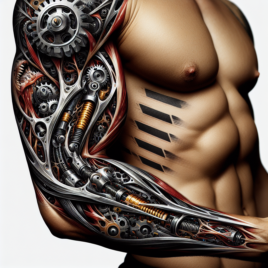 Bicep Tattoo Men - Biomechanical