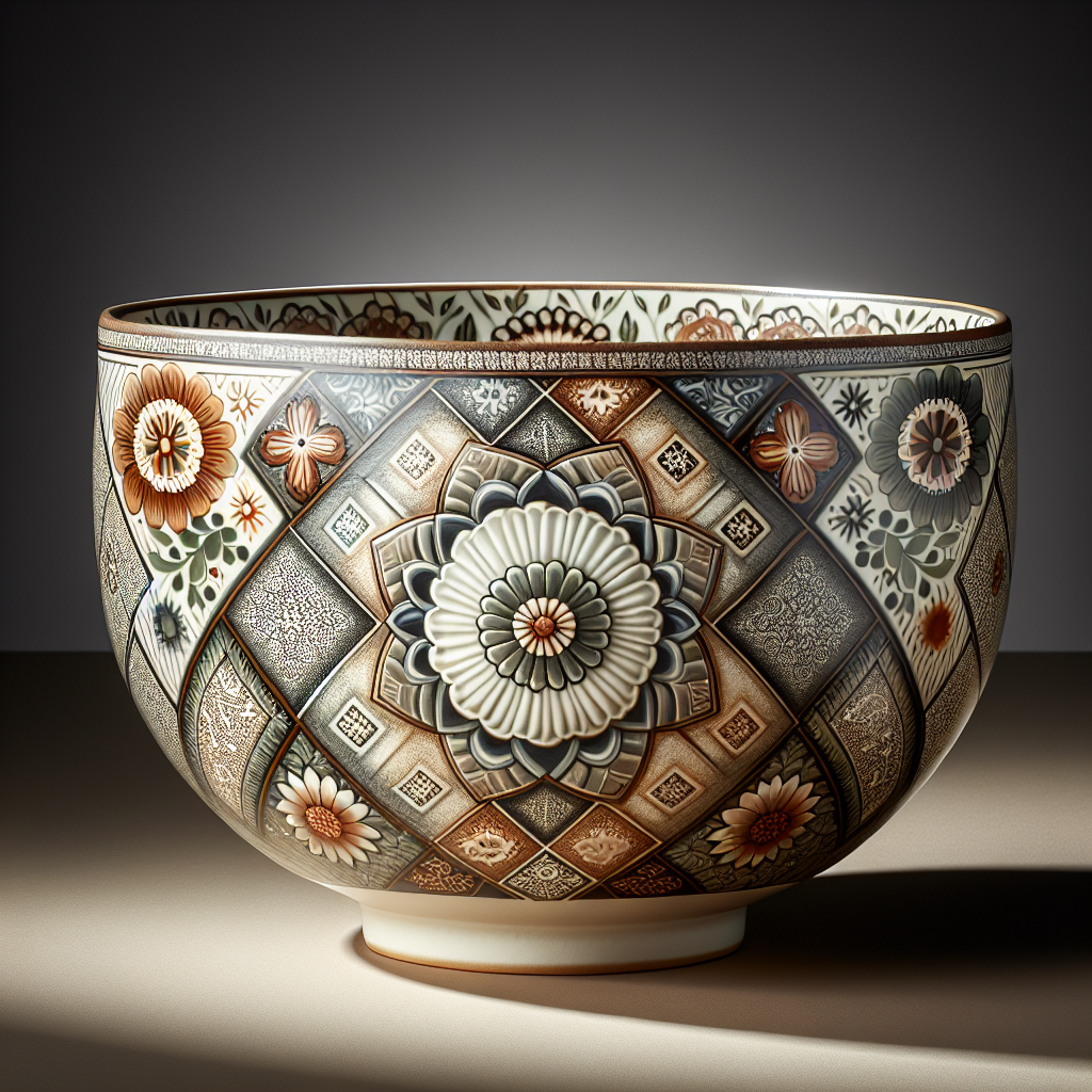 Bowl Painting Ideas - Geometric Patterns with Flowers & Gardens