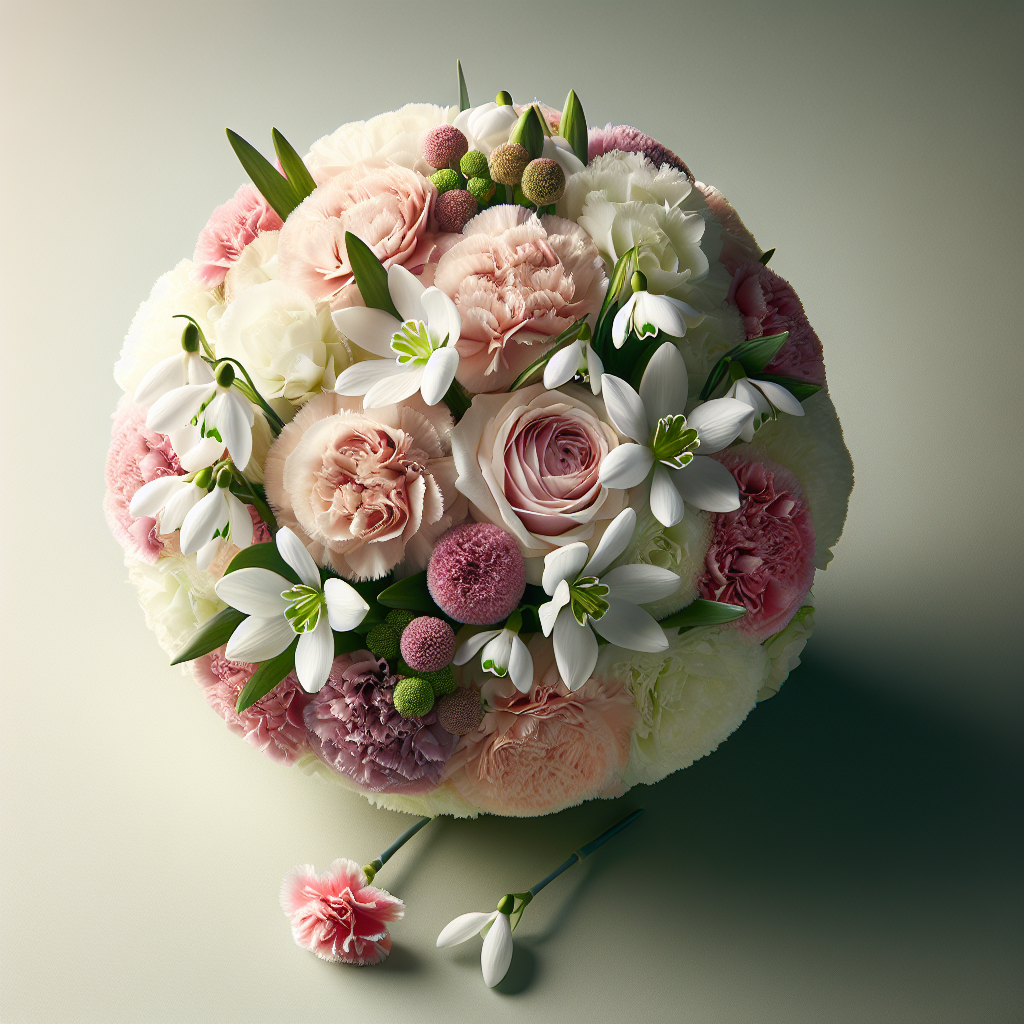 Birth Flower Bouquet Generator - January Traditional Round Bouquet